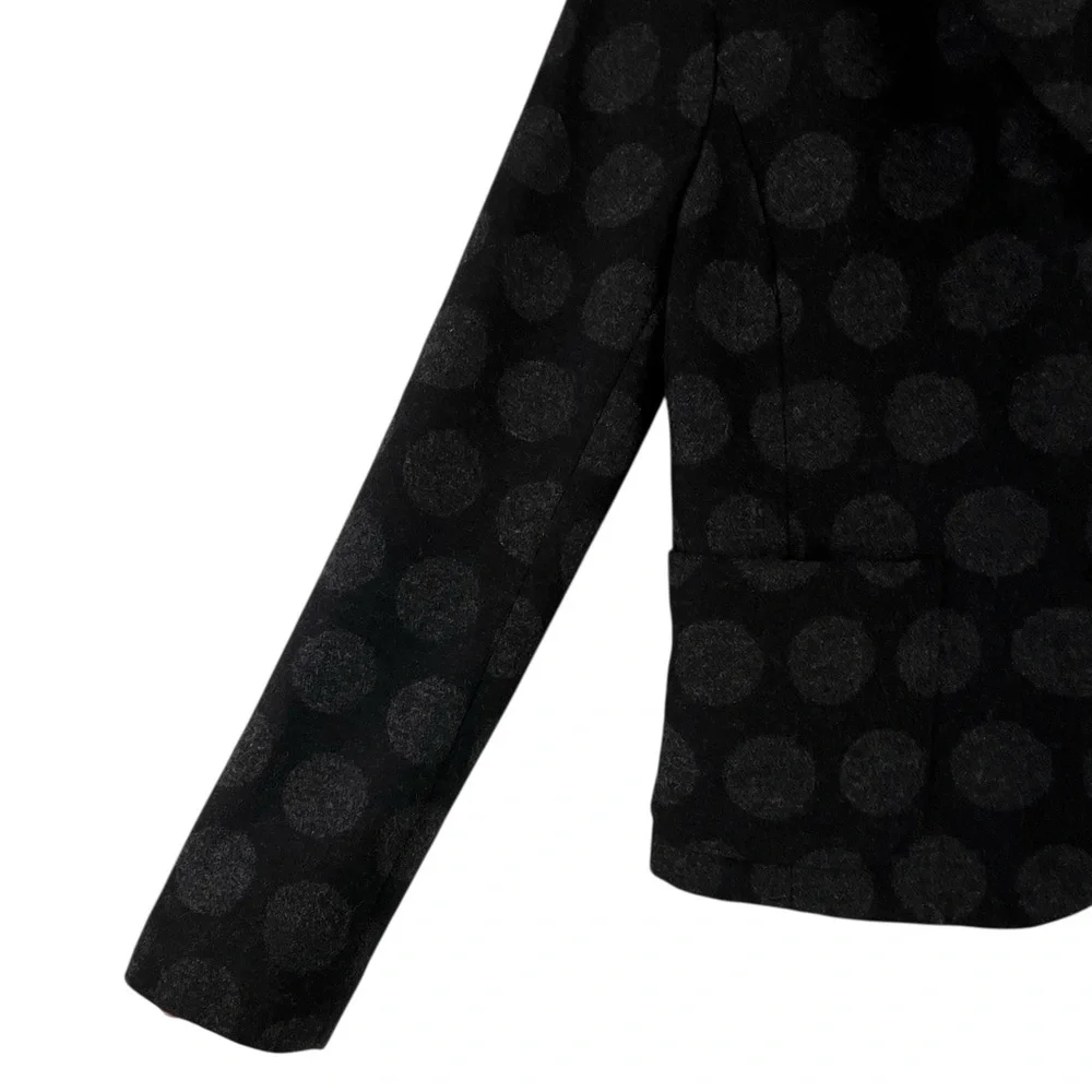 GAP The Academy Blazer Grey Gray Wool Blend Polka Dot Blazer Jacket Preppy Sz 6